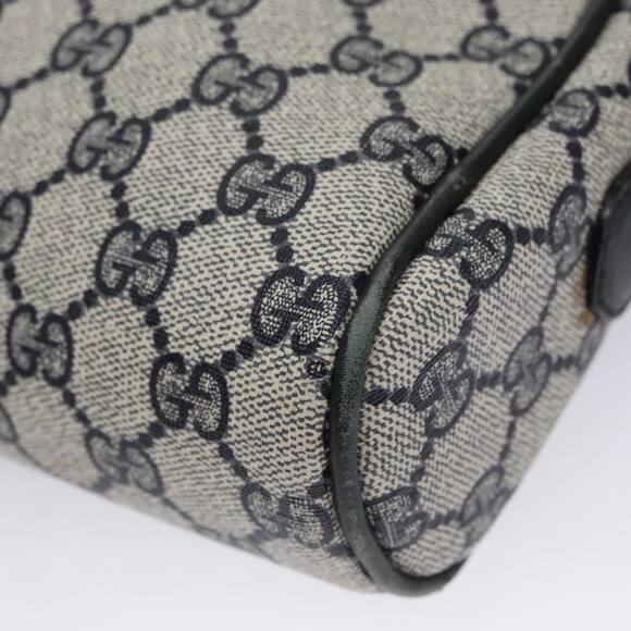 GUCCI GG Supreme Sherry Line Shoulder Bag Pvc Leather Navy Red - Picture 12 of 16